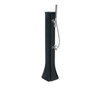 Douche Solaire Happy Go 23L Formidra 26x29x120cm - Extérieure en Polyéthylène HD + Douchette Amovible, Mitigeur et Rince Pieds - Compacte et Fonctionnelle - Anthracite - DS-HG142NO