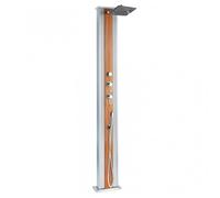 Douche solaire hybride - Formidra - Dada 40L - Aluminium - Bois - 228cm