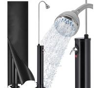 Douche Solaire Jardin 18L Noire Chauffe Eau Solaire 60°C Économie d'Électricité