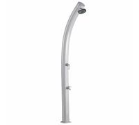 Formidra Douche solaire Jolly 33 L Aluminium - Hauteur 233 cm - Rince-pieds - Gris