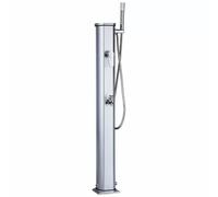 Douche Solaire Extérieur Jolly Go Formidra 20L 24x26x120cm Aluminium - Douchette Amovible, Mitigeur et Rince Pieds 24x26x120cm