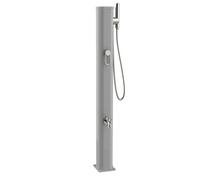 Formidra Douche solaire Jolly Go Poolstar 20L – Aluminium, mitigeur et rince-pieds – Argent