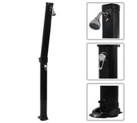 Douche solaire pliable Noir 214 cm 23 L