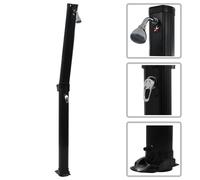 Douche Solaire Pliable Noir 214cm 23L Douche d'extérieur Jardin Camping vidaXL