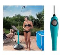 Douche solaire pour piscine GF Sunny Style - Bleu - Avec mélangeur et réservoir d'eau intégré