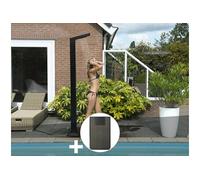 Douche solaire Solaris Premium LED 35 L - Inclus plancher solaire anthracite