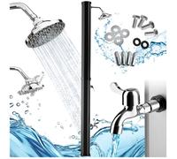 Douche - TECTAKE - Douche solaire OFANTO en polychlorure de vinyle 35 L - Noir/gris