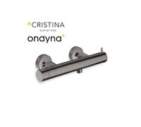 Douche thermostatique chrome noir brosse - CRISTINA ONDYNA TV45175