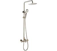 Douche, thermostatique Gold Luxury Shower Taps set en laiton Diverter Mixer Waterfall Falkfall Dow LWX