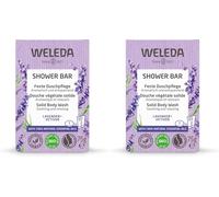 Douche Végétale Solide Lavande & Vétiver - Nettoie La Peau Grâce Aux Tensioactifs 100% D'origine Naturelle - Mousse Douce Et Crémeuse. - Natrue* (Lot De 2)