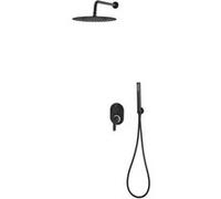 vidaXL Système de douche en acier inoxydable 201 Noir Design élégant