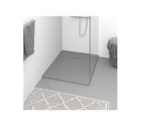 vidaXL Receveur de douche SMC Gris 90x70 cm
