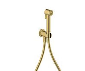 Douches bidette Hansgrohe AXOR Pommeau de douche bidette 29240990 1 jet rond pour eau froide avec support de pommeau de douche et flexible de douche 1,25 m, aspect or poli