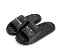 Douches publiques, intérieures et extérieures, chaussures de douche confortables pour homme et femme, antidérapantes, séchage rapide, sandales douces pour salon, piscine, plage, spa, Noir , 44/45 EU