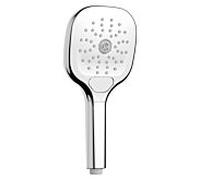 Douchette à main AquaCraft 120 120 mm carrée | Pommeau de douche avec 3 modes de jet : pluie, massage et jet tourbillonnant | Économie d'eau 6 L/min | Pommeau de douche chromé Easy Clean | bouton pous