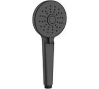Douchette à main AquaCraft 130 noir mat | Pommeau de douche rond 100 mm | Pommeau de douche avec 2 modes de pulvérisation | Pommeau de douche avec buses anticalcaires | Design moderne | 9 l/min d'écon