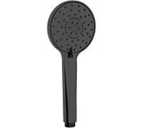 Douchette à main AquaCraft 130 noir mat | Pommeau de douche rond 100 mm | Pommeau de douche avec 5 modes de pulvérisation | Pommeau de douche avec buses anticalcaires | Design moderne | 9 l/min d'écon