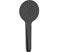 Douchette à main AquaCraft 130 noir mat | Pommeau de douche rond 100 mm | Pommeau de douche avec jet type 2000 | Pommeau de douche avec buses anticalcaires | Design moderne | 9 l/min d'économie d'eau