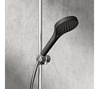 Hansa Pommeau de douche HANSAVIVA 4433030033 rond Ø110 mm 3 jets noir mat