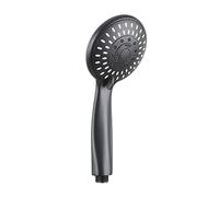 Douchette à main haute pression pour douches à faible débit - Noir Pomme de douche à main à 5 réglages de jet avec fonction de massage économiseur d'eau et buse autonettoyante - Facile à installer