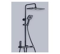 Douchette à Main, système de Douche thermostatique, Ensemble de Robinet de Salle de Bain avec Affichage numérique, Touches de Piano Grises, Baignoire 4 Fonctions, Robinet d'eau Chaude et Froide (LED