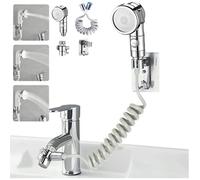 Douchette adaptable sur robinet，Facile à laver les cheveux et à nettoyer les assiettes，douchette lavabo/ coiffeur/ evier，rallonge