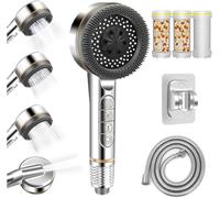 Douchette argent gris 4 modes avec filtre anticalcaire Vendos85