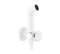 Hansgrohe Pommeau de douche 29232700, Jet S, éco eau chaude, support+flexible 125 cm, blanc mat