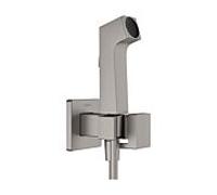 Hansgrohe Pommeau bidette 29233340 2000 jet E, éco, support & flexible 125 cm, chrome noir brossé
