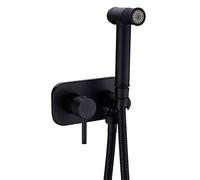 Douchette Bidet Main avec Mitigeur Eau Chaude/Froide - Pulvérisateur à Couches et Jet Hygiénique Chromé - Kit de Nettoyage Intime pour Famille (Or Brossé.)