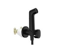 Douchette bidette EcoSmart S avec robinet d'arret et corps d'encastrement Noir mat