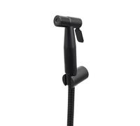Douchette de bidet noire à montage mural, douche intime haute pression en acier inoxydable avec poignée à levier et valve en T pour salle de bain, nettoyage et hygiène