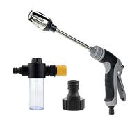 Douchette de jardin en laiton - accessoire pour nettoyeur haute pression pour tuyau d'arrosage | Nettoyeur puissant Turbowasher avec construction en métal PP | Embout de tuyau pour le nettoyage du jar