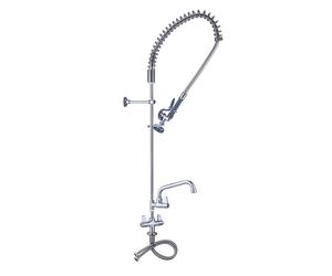 Douchette de prélavage monotrou avec mitigeur - bec pivotant - 1200 mm