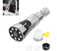 Douchette Evier Cuisine, 720° Pivotant, 3 Modes, Amovible, Antirouille, Mousseur Robinet avec Filtre acier inoxydable 316, Joint, Interface Universelle, Embout Economiseur d'Eau pour Robinet