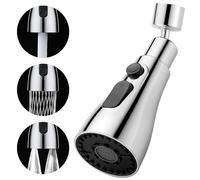 Douchette Evier Cuisine Robinet 360 Degres, 3 Modes Embout Robinet Cuisine, Extractible Douchette Evier Cuisine, Mitigeur Evier Cuisine Tete de Robinet Rotative,Adaptateur Robinet Universal Orientable
