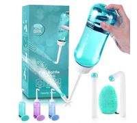 Douchette intime 450 ml avec Debarbouillette - Douchette Portable avec Bouton, Douche intime Périnée, Bidet Portable pour Post Partum, Déplacements, Toilettes et Voyages 1 pièce
