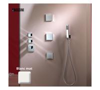 Douchette laiton jet de pluie CUBE blanc mat - Bossini B00255045