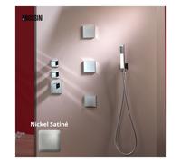 Douchette laiton jet de pluie CUBE nickel satiné - Bossini B00255094