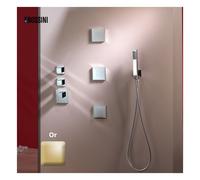 Douchette laiton jet de pluie CUBE or - Bossini B00255021