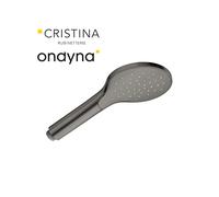Douchette monojet ronde chrome noir brosse - CRISTINA ONDYNA PD18475