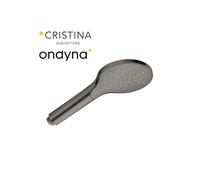 Douchette monojet ronde chrome noir brosse - CRISTINA ONDYNA PD18475