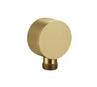 Douchette murale coudée - Raccord d'angle rond - Raccord de tuyau de douche en laiton - G1/2" - Doré