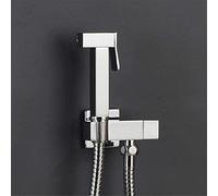 Douchette pour bidet Robinets de bidet, robinet de douche de salle de bain en laiton, pulvérisateur de toilette for bidet, mélangeur de laveuse de toilette for bidet, douche musulmane, ronde(Square)
