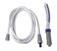 Douchette pour chien Avec tuyau, pomme de douche réglable en plastique for animaux compagnie, connecteur pulvérisateur lavage for chiens, fournitures nettoyage for pour Wash