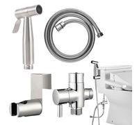 Douchette Pour Toilettes | Ensemble De Pulvérisateur En Acier Inoxydable Pour Couches Lavables | Portable, Pression D'eau Réglable, Accessoires De Salle Bain Femmes Et Bébé, Lavage