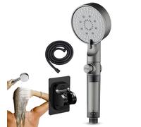 Douchette pressurisée, douche manuelle de salle de bain avec 5 modes de - Douches avec tube et support pour spa hôtel appartement maison voyage salle de bain
