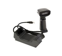 KALEA-INFORMATIQUE Douchette Scanner Lecteur de Codes Barre 1D Type EAN et de Codes 2D Type QR Code. sans Fil, portée 100m, Batterie Rechargeable sur Socle