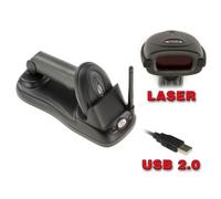 Douchette Scanner Codes Barres - Sans Fil - Portée 300m - Rechargeable - Antichocs - 100 Scans/sec