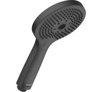 Douchette Universelle Duravit Avec 3 Types De Jets (rain, Pulse, Mono), Ronde (Ã¿ 120 Mm) Avec Picots En Silicone Faciles à Nettoyer, Noir Mat